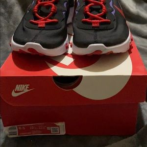 Nike React Element 55. They are red black and purple.